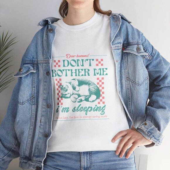 Cozy Sleeping Cat Tee - Perfect for Cat Lovers, Funny Gift, Relaxation, [...] - Picture 1 of 4